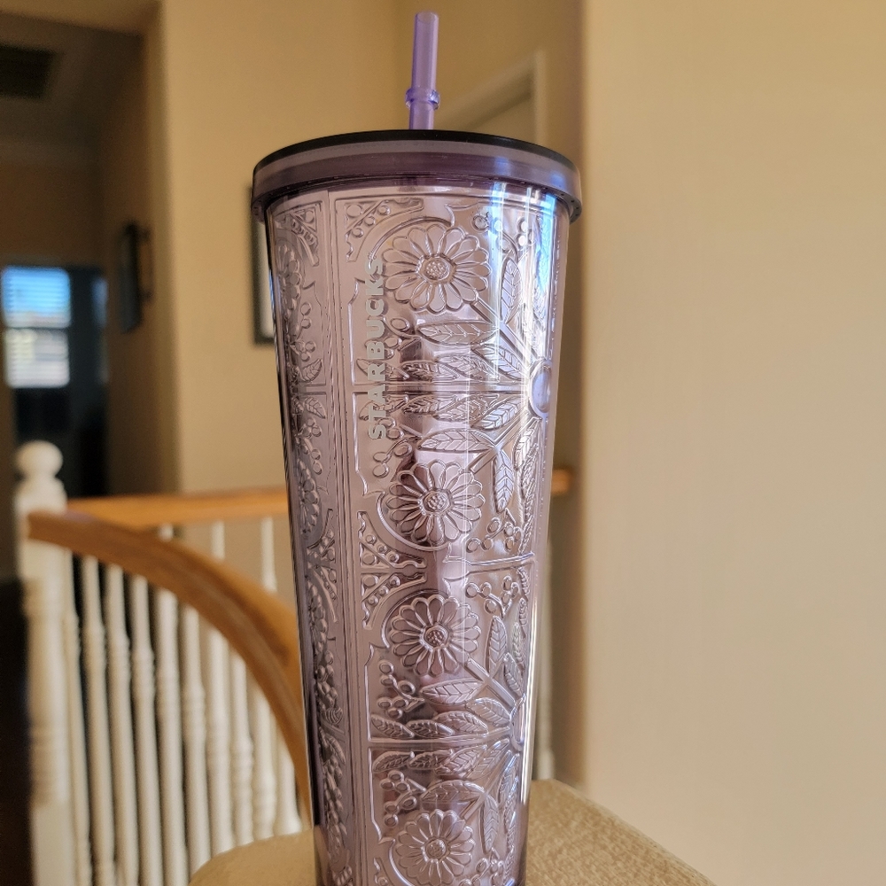Starbucks Lilac lavender foil embossed